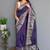 Purple art silk  woven saree