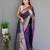 Purple art silk  woven saree