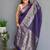 Purple art silk  woven saree