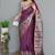 Wine art silk  woven saree
