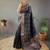 Black art silk  woven saree