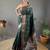 Green art silk  woven saree