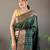 Green art silk  woven saree