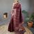 Maroon art silk  woven saree