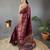 Maroon art silk  woven saree