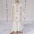 Cream embroidered pure chanderi sharara set