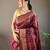 Maroon art silk  woven saree