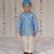 Blue embroidered pure chanderi kurta set