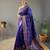 Purple art silk  woven saree