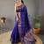Purple art silk  woven saree