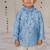 Blue embroidered pure chanderi kurta set