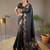 Black art silk  woven saree