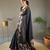 Black art silk  woven saree