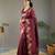 Maroon art silk  woven saree