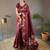 Maroon art silk  woven saree