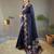 Navy blue art silk  woven saree