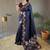 Navy blue art silk  woven saree