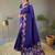 Purple art silk  woven saree