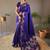 Purple art silk  woven saree