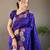 Purple art silk  woven saree