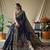Black art silk  woven saree