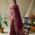 Maroon art silk  woven saree