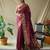 Maroon art silk  woven saree