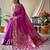 Pink art silk  woven saree