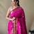 Pink art silk  woven saree