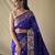 Purple art silk  woven saree
