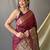 Maroon art silk  woven saree