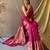 Pink art silk  woven saree
