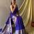 Purple art silk  woven saree
