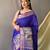 Purple art silk  woven saree
