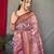 Baby pink art silk  woven saree