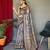 Grey art silk  woven saree