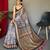 Grey art silk  woven saree