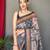 Grey art silk  woven saree