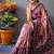 Baby pink art silk  woven saree