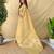 Cream art silk  woven saree