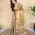 Golden art silk  woven saree