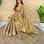 Golden art silk  woven saree
