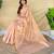 Light peach art silk  woven saree