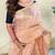 Light peach art silk  woven saree