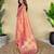 Pink art silk  woven saree