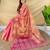 Pink art silk  woven saree