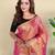 Pink art silk  woven saree