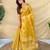 Yellow art silk  woven saree