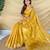 Yellow art silk  woven saree