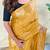 Yellow art silk  woven saree